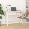 A white wooden desk with drawers, a laptop, a lamp, and a chair in a room. Anteprima dell’immagine prodotto