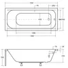 BADLAND Badewanne Rechteck Continea 150x70 mit Produktbild-Vorschau 7