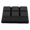 A black silicone ice cube mold with six compartments is shown against a white background. Náhled obrázku produktu