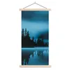 MuchoWow® Textilposter Wald - Nebel - Wasser 60x120 cm mit Produktbild-Vorschau 1