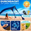 ELONEO Strandzelt Sonnensegel LSF 50+ UV Schutz Windschutz Produktbild-Vorschau 4