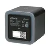 The back of a black and gray UbiQuiti Networks airCube device is shown against a white background. Produktbild-Vorschau