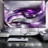 Vlies Fototapete - Purple Swirls 350x245 cm Abstrakt Produktbild-Vorschau 2