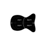 A black graphic showing cut-out templates for horse saddle pads. Produktbild-Vorschau