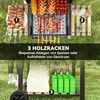 Outsunny Holzkohlegrill aus Edelstahl fahrbar Grillwagen Produktbild-Vorschau 7