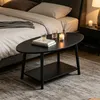 Moderner Couchtisch aus Holz mit 2 Etagen,kleiner Produktbild-Vorschau 3