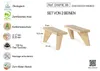 Pieds d'étagère en bois massif - Dinamic, lot de 2 pieds de Voir les images du produit 2