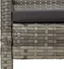 vidaXL Gartenbank mit Kissen Grau 105 cm Poly Rattan Produktbild-Vorschau 6