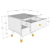 Table de nuit Vipack Billy 2 tiroirs bois Terrarosa Voir les images du produit 6