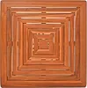 A top-down view of a wooden table surface with a concentric square pattern. Produktbild-Vorschau