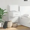 vidaXL Wand-Nachttisch mit LED-Leuchten Weiß Produktbild-Vorschau 4