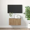 vidaXL TV-Schrankset Wandmontiert Braun 60 x 30 x 30 cm Produktbild-Vorschau 4