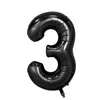 Palloncino in foil numero 3, circa 100 cm, nero Anteprima dell’immagine prodotto 1