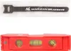 A black strap with white text and a red spirit level are shown against a white background. Anteprima dell’immagine prodotto