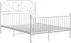 A white metal bed frame shown from a side angle against a white background. Produktbild-Vorschau