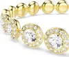 A close-up shot of a gold tennis bracelet with clear crystals. Anteprima dell’immagine prodotto