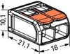 Wago 221-612, Prosty, 450 V, Pomarańczowy, Przezroczysty, Podgląd zdjęcia produktu 7