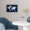 MuchoWow® Poster Weltkarte - Weiß - Blau 30x20 cm - Plakate Produktbild-Vorschau 5