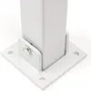 Parkovací sloupek sklopný zamykací kovový 60cm - bílý s Náhled obrázku produktu 2
