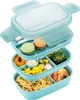 Lunchbox, stapelbare 3 Etagen Lunchbox, auslaufsichere Produktbild-Vorschau 1