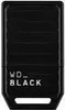 A black external SSD hard drive with the brand name 'WD_BLACK' printed on it. Produktbild-Vorschau