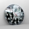 Wanduhr - Rund - Glasuhr - Flugzeug Flughafen Passagiere - Produktbild-Vorschau 4