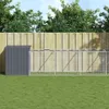vidaXL Hundehütte mit Auslauf Anthrazit 110x1017x110 cm Produktbild-Vorschau 2
