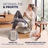 CASARIA® Kreslo nastaviteľné operadlo 360° otočné skladacie Náhľad obrázku produktu 10