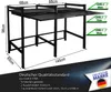 Doppel Waschmaschinenregal 146x65x99cm mit Auszug Schwarz Produktbild-Vorschau 2