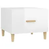 vidaXL Couchtisch Hochglanz Weiß 50x50x40 cm Holzwerkstoff Produktbild-Vorschau 2
