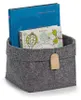 ZELLER Boîte de rangement en feutre anthracite 16x16x17cm Voir les images du produit 3