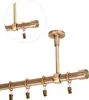 A ceiling-mounted curtain rod with rings and clips. Produktbild-Vorschau