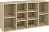 A wooden shelving unit with multiple compartments. Podgląd zdjęcia produktu
