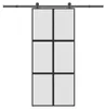 vidaXL Posuvné dveře s kováním 90x205 cm tvrzené sklo a Náhled obrázku produktu 7