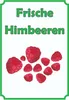 Frische Himbeeren Schild Hochkant A5 (148x210mm) Produktbild-Vorschau 1
