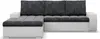 Links Ecksofa mit Schlaffunktion Aurora, Schwarz + Grau Produktbild-Vorschau 2