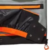 Innenseite der Haldigrat HS Hooded Jacket für Männer von Mammut; mit orangefarbenem Reißverschluss und schwarzem Stoff. Produktbild-Vorschau