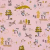 Baumwollstoff Meterware FOREST LIVING Waldfreunde rosa bunt Produktbild-Vorschau 1