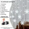 Flocon de neige LED Guirlande lumineuse blanche Rideau Voir les images du produit 2