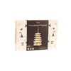 The image shows the packaging of a 3D wooden puzzle of a five-storied pagoda. Voir les images du produit