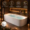 ALONI Hoekbad Links - Glanzend Wit - 180x80x58 cm - Productafbeelding-voorbeeld 2