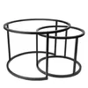 Two black metal table bases of different sizes, shown against a white background. Produktbild-Vorschau
