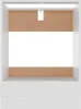 A white cabinet with a brown back panel, shown from the front. Náhľad obrázku produktu