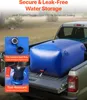A blue water storage bladder is placed in the bed of a pickup truck. Náhled obrázku produktu