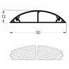 ARLI Kabelkanal halbrund selbstklebend 50x12 mm Grau – 8x Produktbild-Vorschau 6