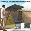 Outsunny Hollywoodschaukel Rattan 2-Sitzer Gartenschaukel Produktbild-Vorschau 8