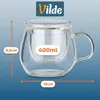 Vilde | Tazze da tè 2 pz. - 400 ml - con filtro e coperchio Anteprima dell’immagine prodotto 4