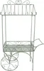 Deko-Servierwagen Vintage, Metall, Mintgrün, Maße: 108 x 56 Produktbild-Vorschau 1