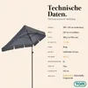 Sonnenschirm inklusive Kühltasche | Anthrazit | Rechteckig Produktbild-Vorschau 12