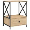 The Living Store Nachttische 2 Stk. Sonoma-Eiche 50x41x65 Produktbild-Vorschau 5